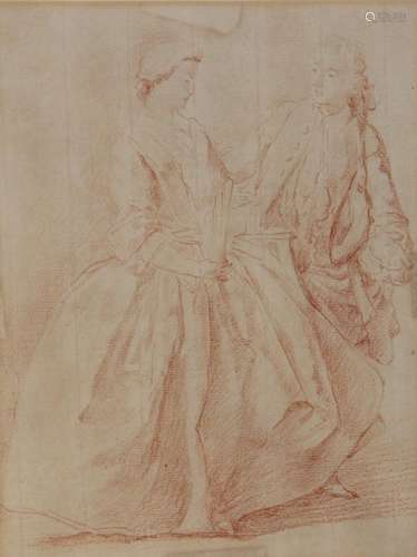 English school (19th century), Study of a Georgian courting ...