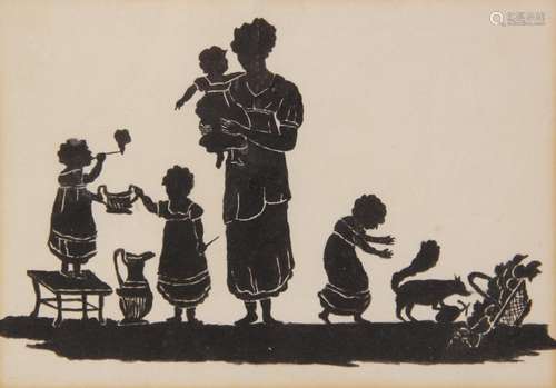 English School, early 20th Century, A silhouette depicting a...