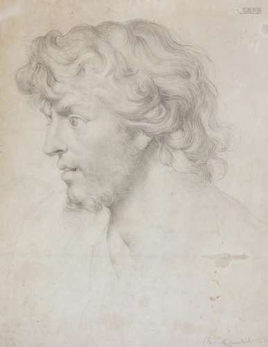 Dutch school (18th century), Portrait of a young man, Pencil...