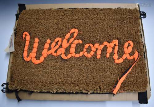 Banksy Welcome doormat, in original Love Welcomes box with G...