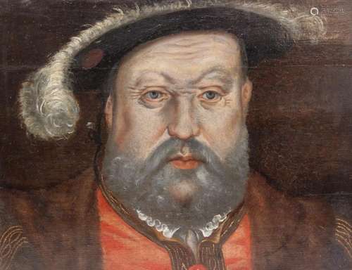 Follower of Hans Holbein (German, c. 1497-1543), A portrait ...