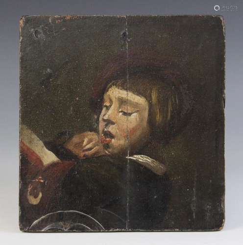 English school (19th century), Portrait of a child, Oil on p...