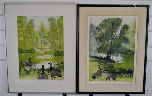 Sally Hunkin pair of signed limited edition (25/30 and 22/30...