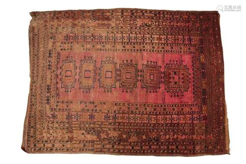 * A hand woven wool carpet, decorated with six central gulls...