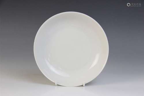 * A Chinese porcelain Blanc De Chine Dehua dish, possibly 18...