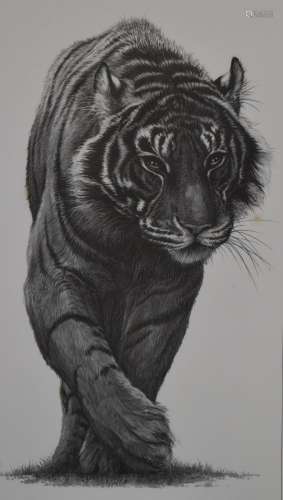 Gary Hodges (b1954) signed limited edition print of a tigerS...