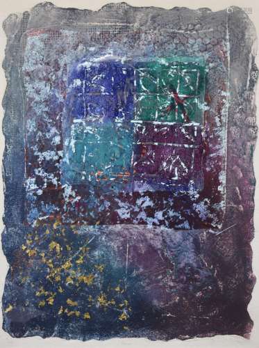 Signed limited edition abstract print Axiom, (19/250), indis...