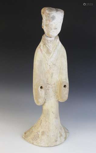 A Chinese pottery Mingqi tomb figure, possibly Western Han d...