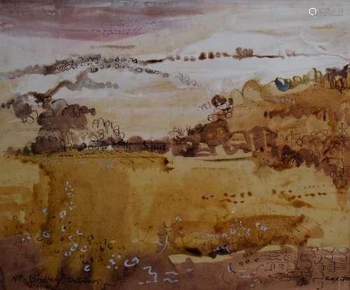 Gerald Cox watercolour, Nr Bisley, October Stroud, Glouceste...