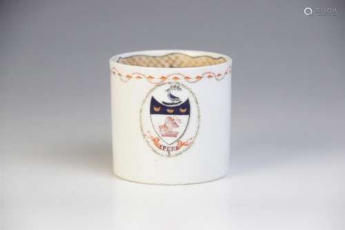 * A late 18th century English Armorial coffee can, in the Ph...