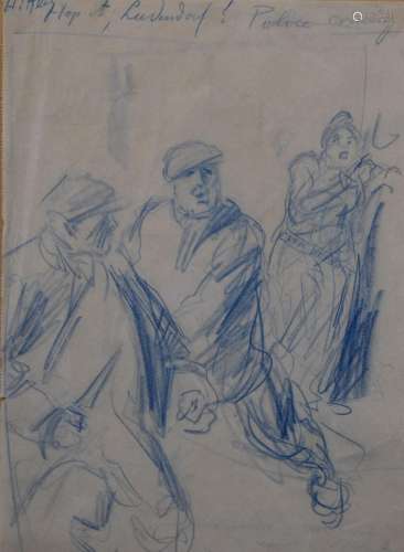 Attributed to Louis Raemaekers, sketch for cartoon relating ...