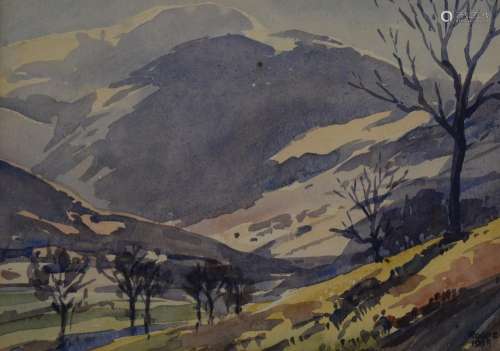 Len Roope (1917-2005) watercolour landscape, Seathwaite and ...