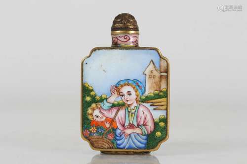 A Chinese Western-portrait Snuff Bottle