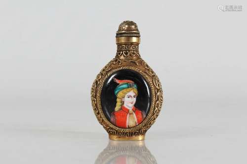 A Chinese Western-portrait Snuff Bottle