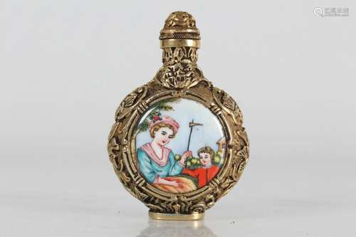 A Chinese Western-portrait Snuff Bottle