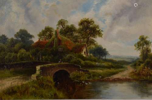 Walter Wallor Caffyn (1845-1898)oil on canvas rural landscap...