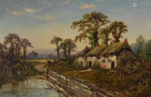 Walter Wallor Caffyn (1845-1898) oil on canvas rural landsca...