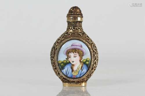 A Chinese Western-portrait Snuff Bottle