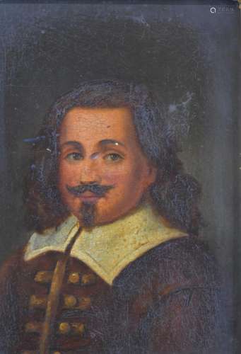 17thC oil on panel, portrait of Jan Both (1610-1652), titled...