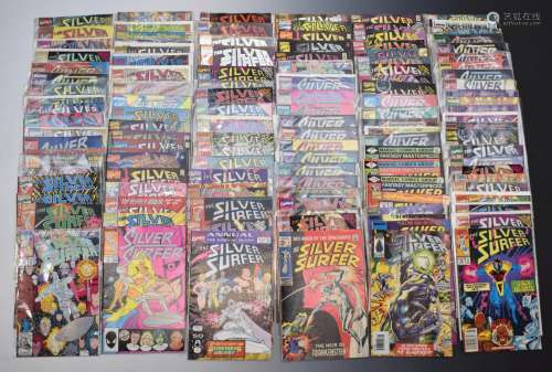 One-hundred-and-fifteen Silver Surfer comics by Marvel comic...