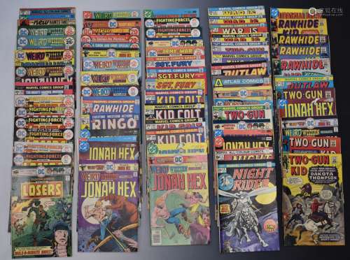Seventy silver and bronze age Marvel and DC comics with war ...
