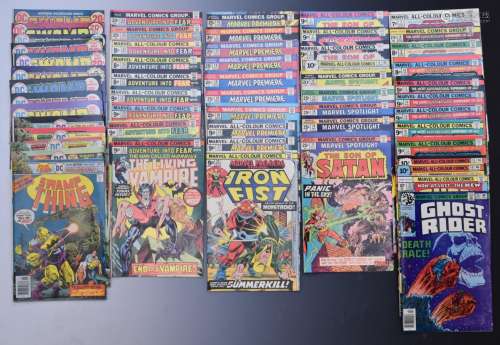 Fifty-five bronze age Marvel and DC comics comprising 13 iss...