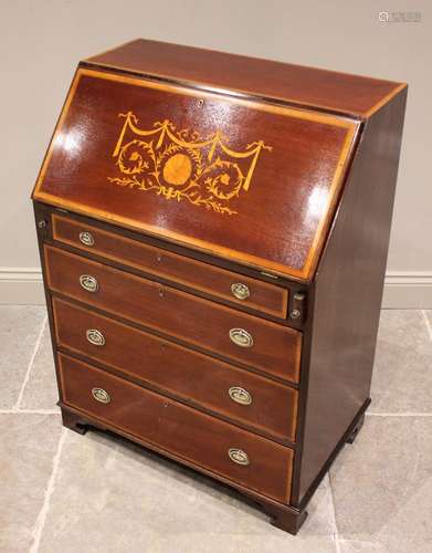 * An Edwardian mahogany and satinwood cross banded Sheraton ...