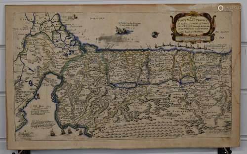 Richard Blome 17thC map The Forty Years Travels of the Child...