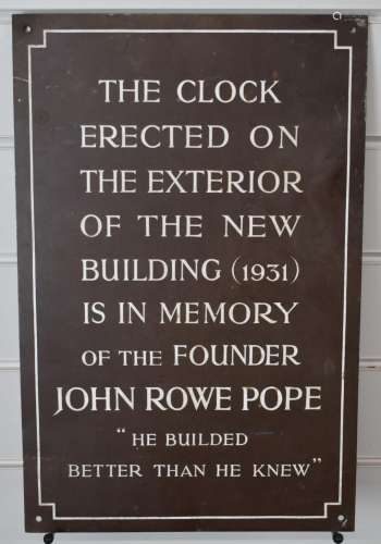 John Rowe Pope founder of Bon Marche,Gloucester bronze plaqu...