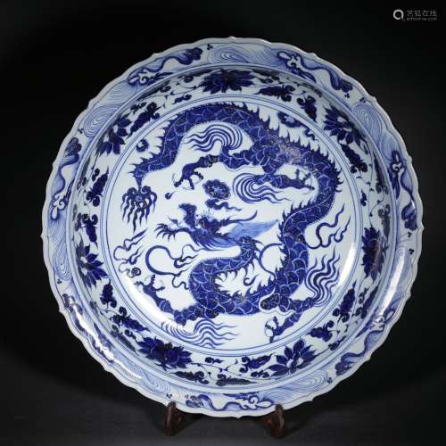 Blue And White Porcelain Dish , China