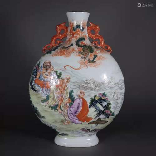 Qing Dynasty Qianlong Period Famille Rose Porcelain Luohan B...