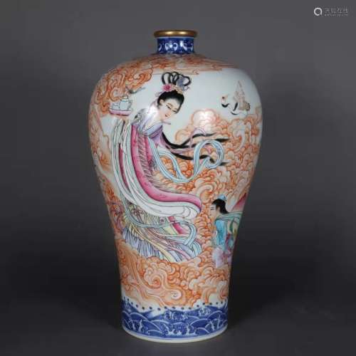 Qing Dynasty Yongzheng Period Blue And White Porcelain 矾red...