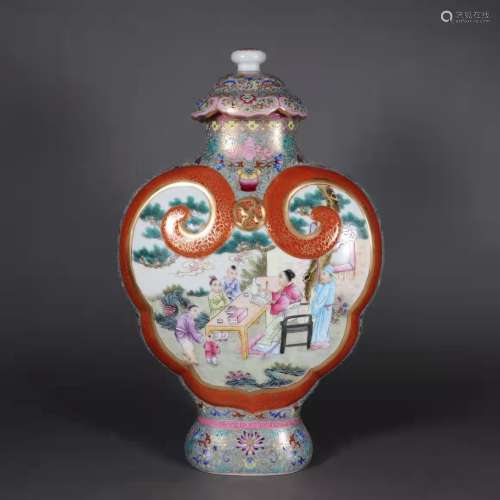 Qing Dynasty Qianlong Period Famille Rose Porcelain Kraak Co...