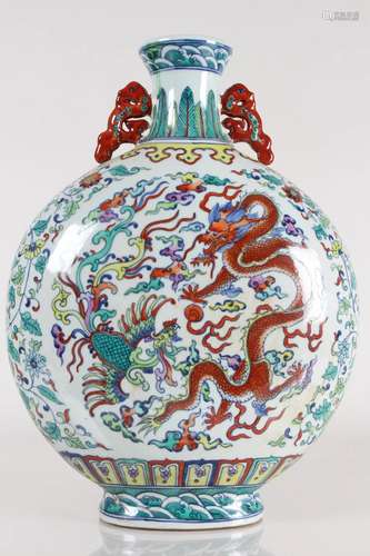 A Chinese Massive Duo-handled Dragon-decorating