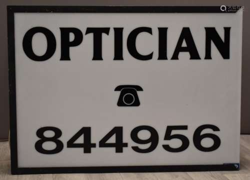 Opticians shop illuminated two sided advertising sign, W87 x...