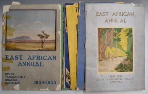Six editions of the East African Annual for Kenya, Tanganyik...
