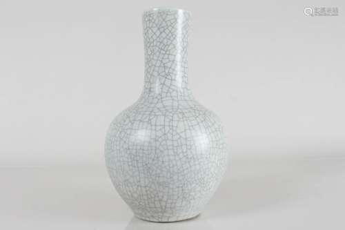 A Chinese Crack-glazed Porcelain Fortune Vase