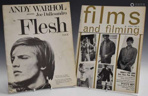 Andy Warhols Flesh UK issued film programme for the banned c...