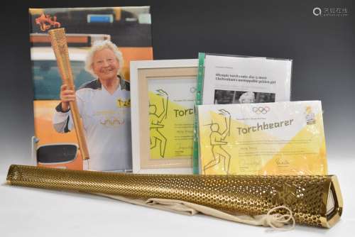 2012 London Olympics relay torch with certificate, ephemera ...