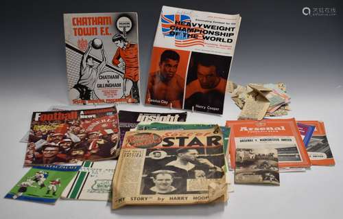 A collection of football and sporting related ephemera inclu...