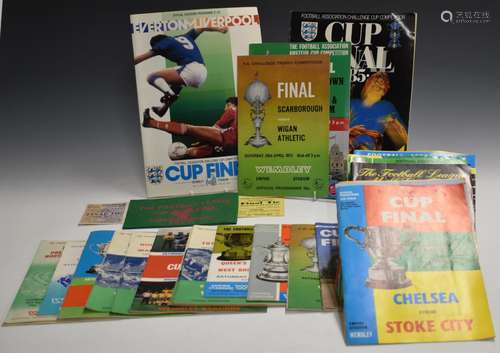 Forty-four cup final football programmes from the 1950s onwa...