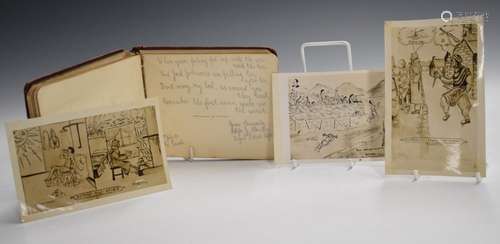 WW1 autograph album containing verses, missives and drawings...