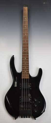 Hohner The Jack headless electric bass guitar in black lacqu...