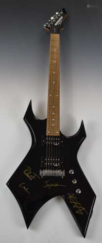 BC Rich Bronze range Warlock electric guitar the black lacqu...