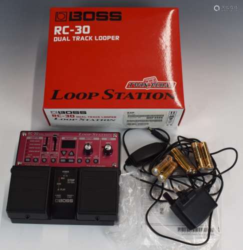 Boss RC-30 Dual Track Looper twin pedal loop station, as new...
