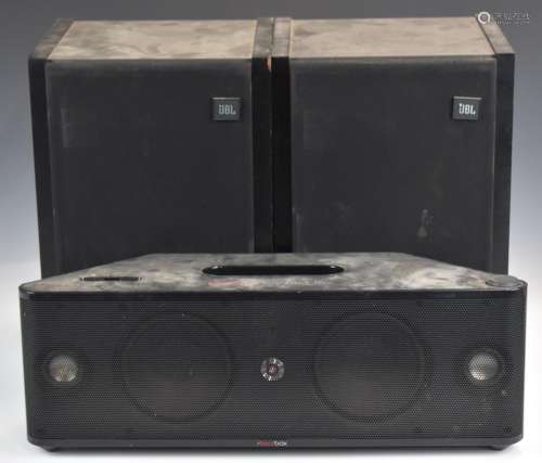 Beats by Dr Dre Beatbox speaker and a pair of JBL stereo spe...