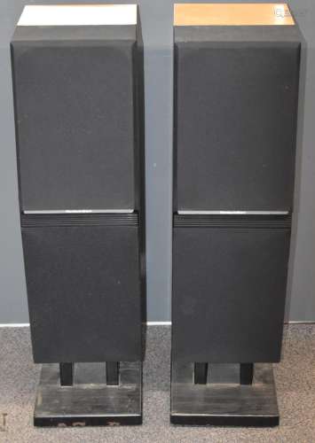 A pair of Mordaunt-Short System 442 stereo speakers on stand...