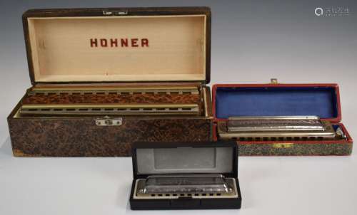 M Hohner Chromatica No.265 double chromatic harmonica in ori...