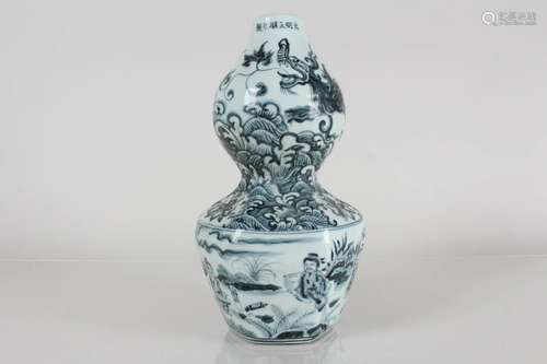 A Chinese Story-telling Detailed Blue and White