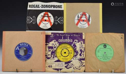 Approximately 100 singles, mostly 1960s including demos